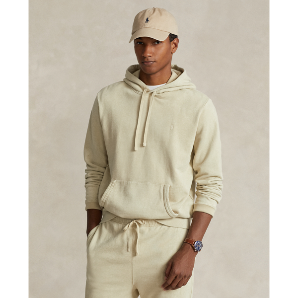 Spring Beige Loopback Fleece Hoodie Polo Ralph Lauren for fall 1