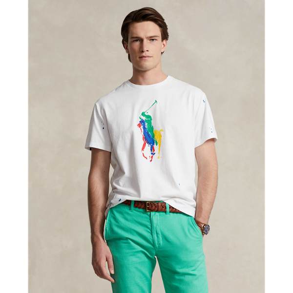 White Classic Fit Big Pony Jersey T-Shirt Polo Ralph Lauren 1