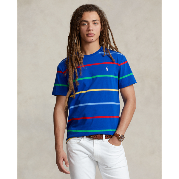 Sapphire Star Multi Classic Fit Striped Jersey T-Shirt Polo Ralph Lauren 1