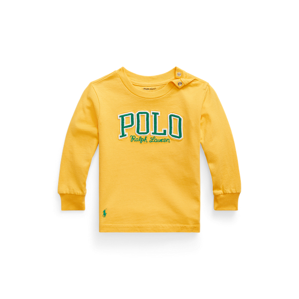 Corduroy-Logo Cotton Long-Sleeve T-Shirt
