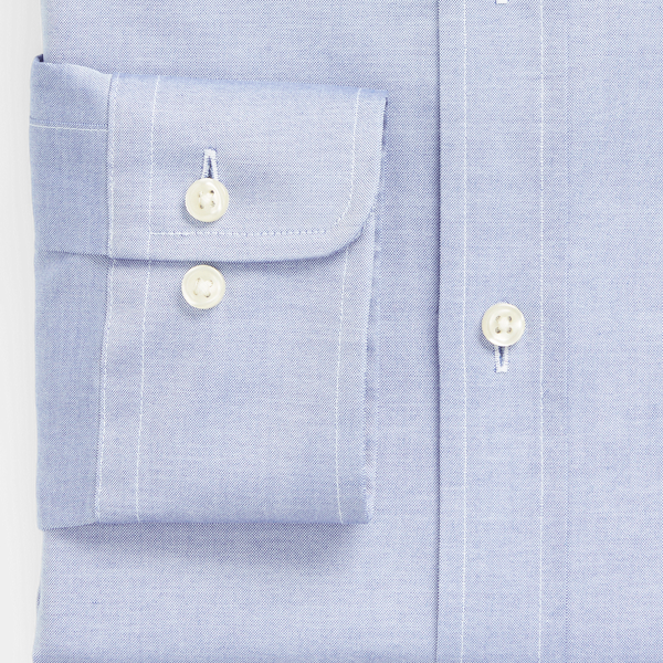 True Blue/White Slim Fit Pinpoint Oxford Shirt Polo Ralph Lauren 8