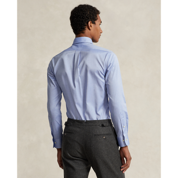 True Blue/White Slim Fit Pinpoint Oxford Shirt Polo Ralph Lauren 5