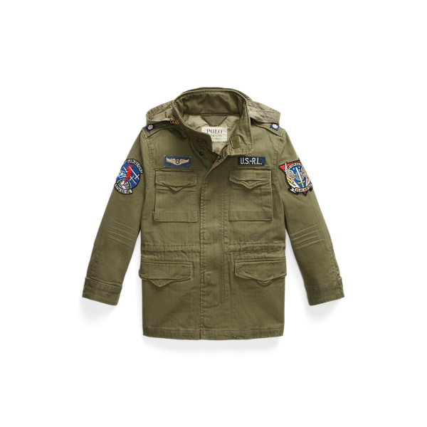 Cotton Herringbone Field Jacket for Boys Ralph Lauren IE