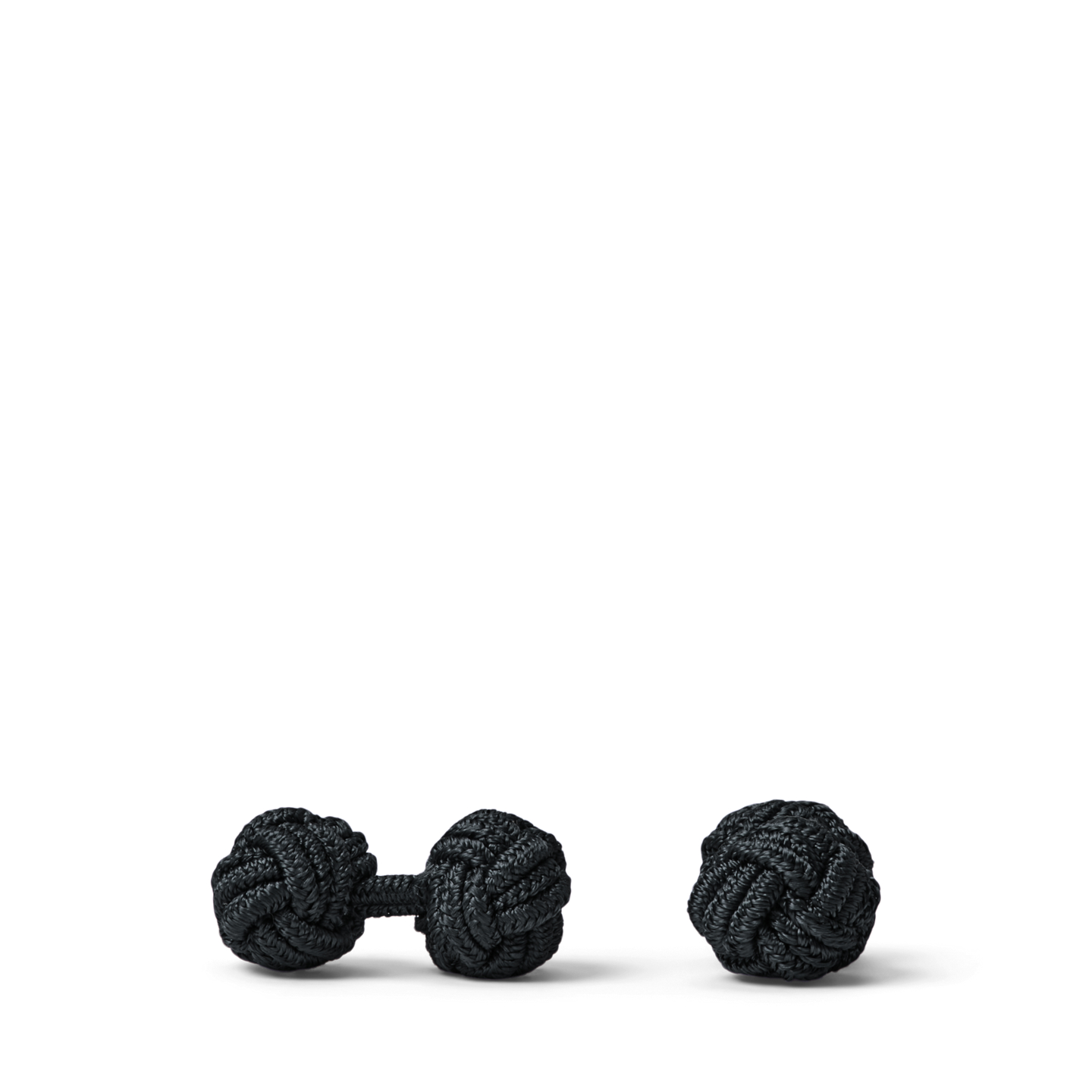 Мужские запонки Ralph Lauren Silk Knot Cuff Links, цвет: Чёрный — фото 1
