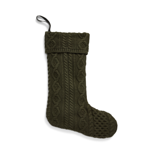 Moss Agate Crandbrook Cable-Knit Stocking Polo Ralph Lauren Home 2