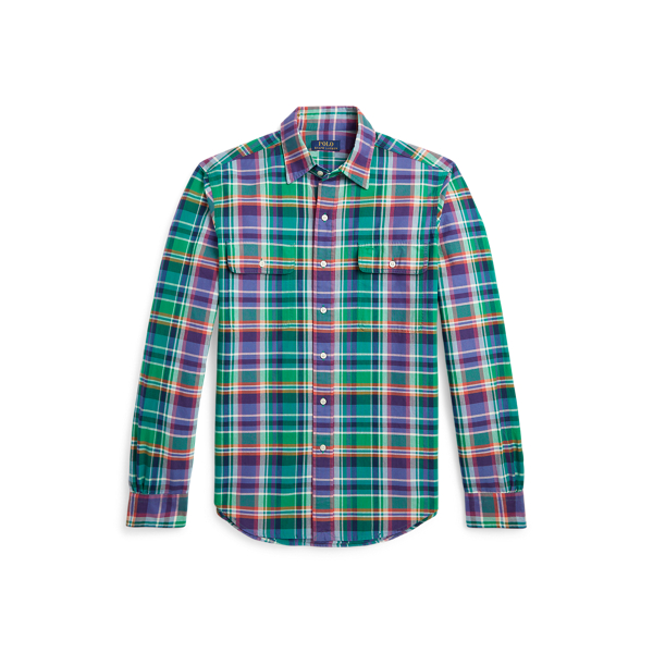 Classic Fit Plaid Oxford Workshirt Polo Ralph Lauren 1