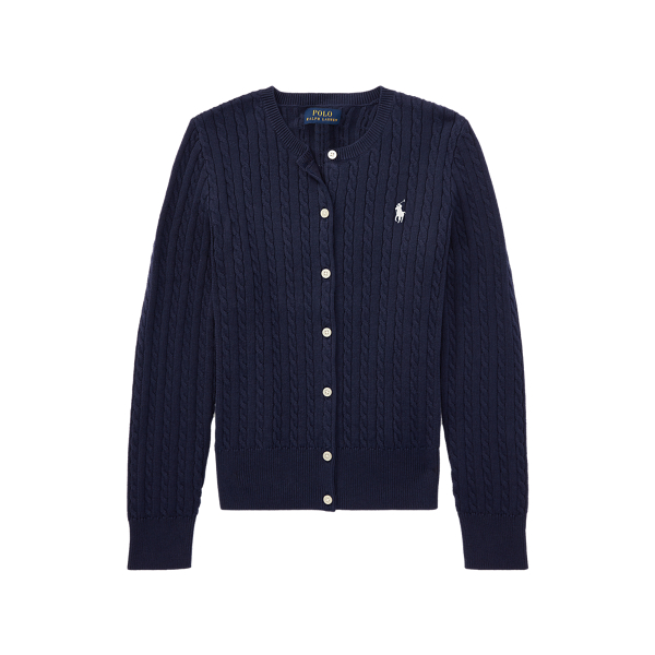 Cardigan &agrave; mini-torsades en coton