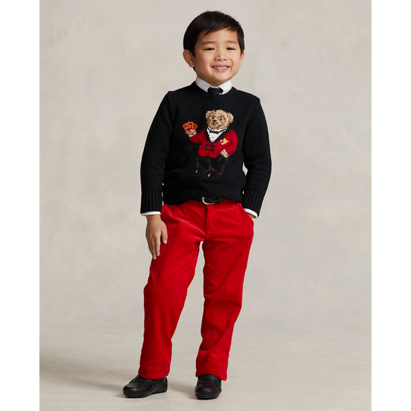 Polo Black Lunar New Year Polo Bear Sweater Boys 2-7 4