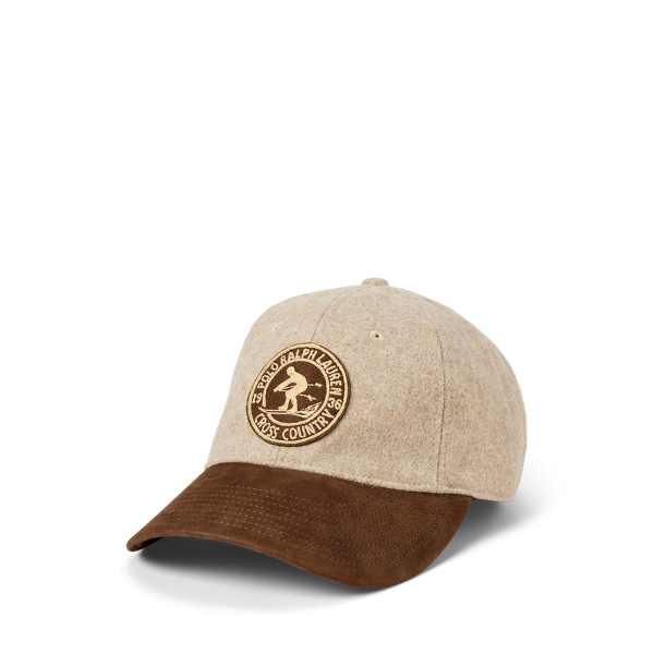 Oatmeal Suede-Bill Wool Twill Ball Cap Polo Ralph Lauren 1