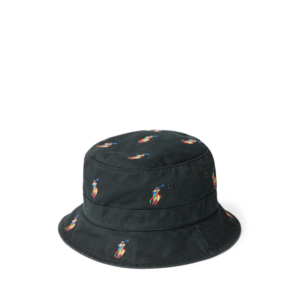 Polo Black Tricolor Pony Twill Bucket Hat Polo Ralph Lauren 2