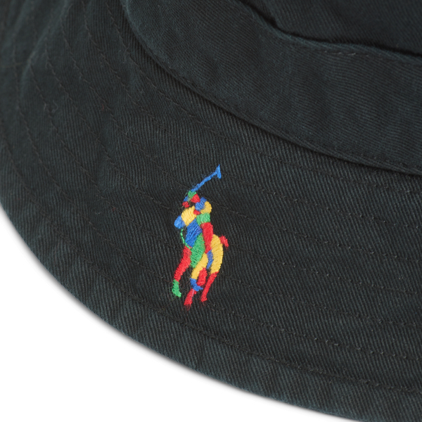 Polo Black Tricolor Pony Twill Bucket Hat Polo Ralph Lauren 3