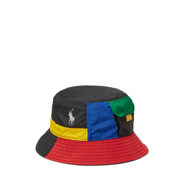 Reversible Colour Blocked Bucket Hat for Men Ralph Lauren UK