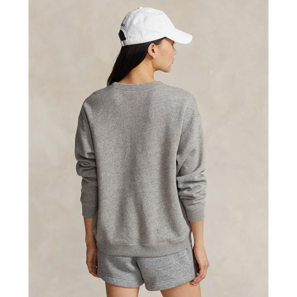 Sweat &agrave; col rond et logo en molleton Polo Ralph Lauren en Chin&eacute; vintage fonc&eacute; 5