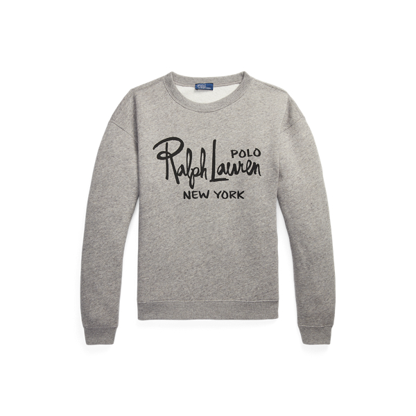 Sweat &agrave; col rond et logo en molleton Polo Ralph Lauren en Chin&eacute; vintage fonc&eacute; 2