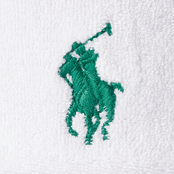 Topfhut aus Baumwollfrottee Polo Ralph Lauren in Wei&szlig;/Gr&uuml;n 3