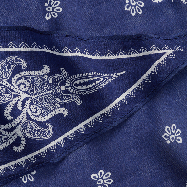 Navy Cotton-Silk Diamond Bandana Polo Ralph Lauren 3