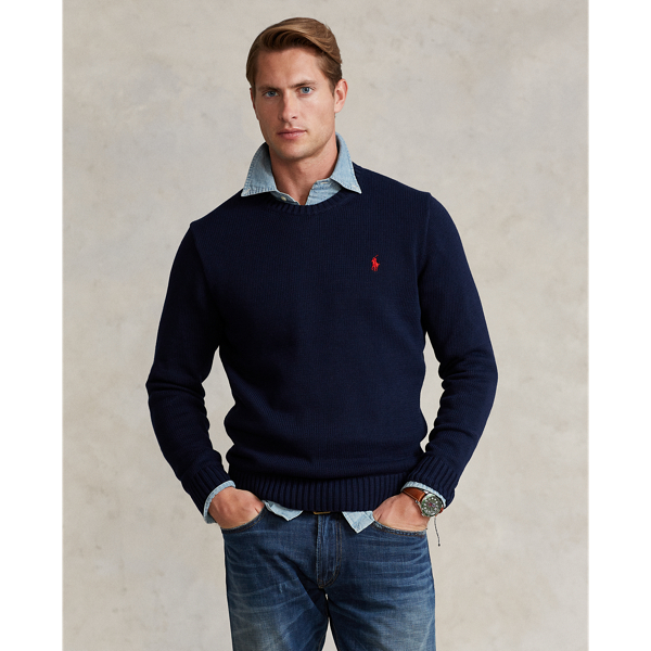 Cotton Crewneck Jumper for Men Ralph Lauren UK