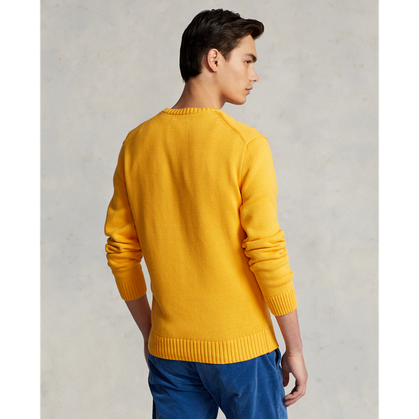 Camisola de algod&atilde;o com gola redonda Polo Ralph Lauren em Amarelo-forte 5