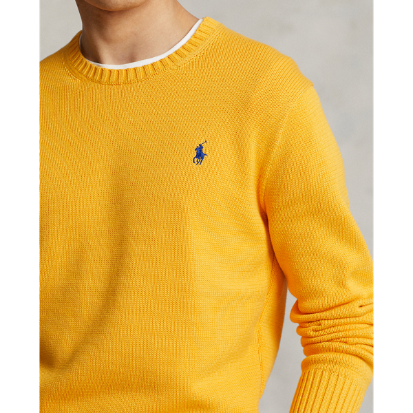 Camisola de algod&atilde;o com gola redonda Polo Ralph Lauren em Amarelo-forte 6
