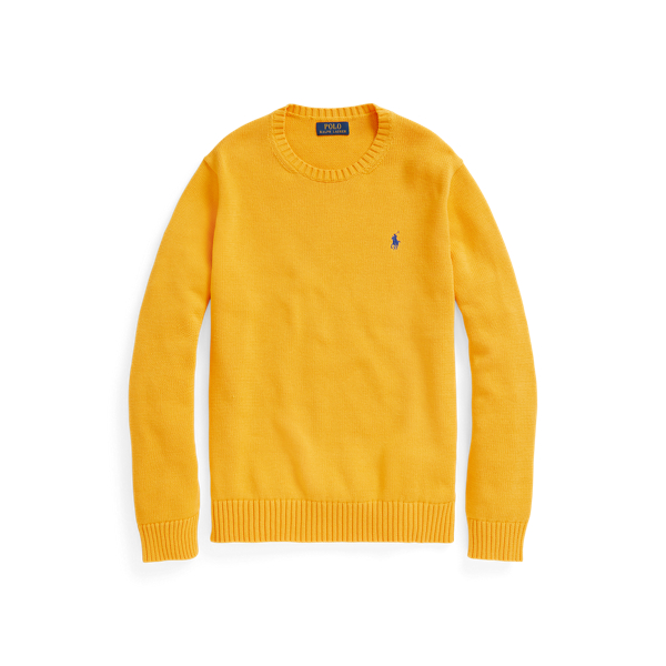 Camisola de algod&atilde;o com gola redonda Polo Ralph Lauren em Amarelo-forte 2
