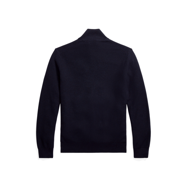 Navy Heather Quarter-Zip Mesh-Knit Cotton Jumper Polo Ralph Lauren 7