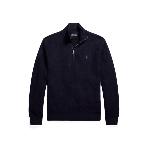 Mesh-Knit Cotton Quarter-Zip Jumper Polo Ralph Lauren 1