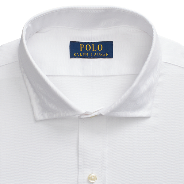 Custom-Fit Stretchhemd mit Fischgrat Polo Ralph Lauren in Wei&szlig; 2