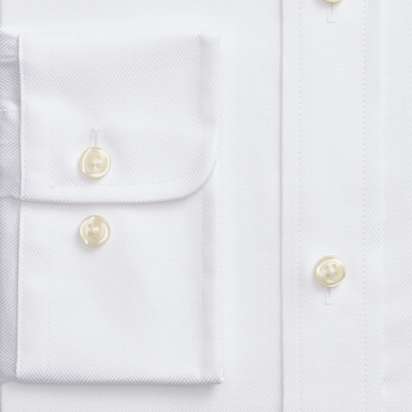 Custom-Fit Stretchhemd mit Fischgrat Polo Ralph Lauren in Wei&szlig; 3