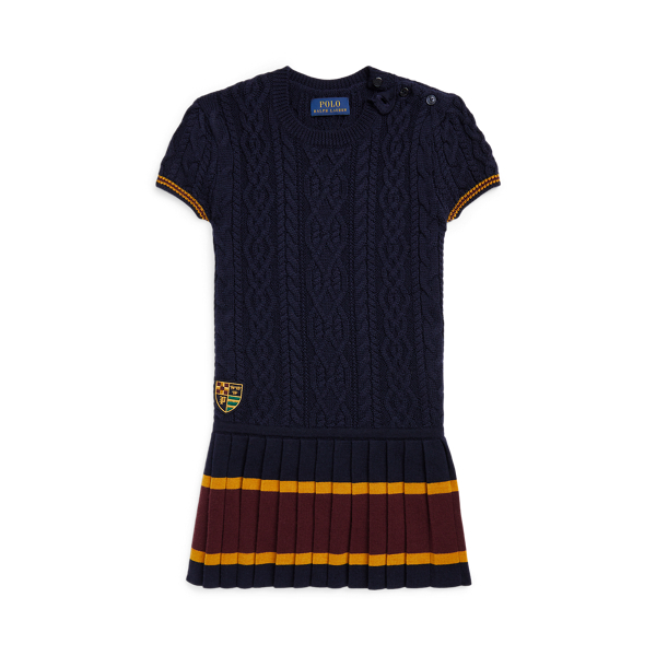 Vestido de malha de l&atilde; tran&ccedil;ada riscas