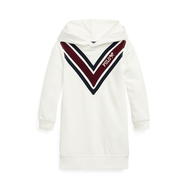 Robe &agrave; capuche rayures cricket molleton