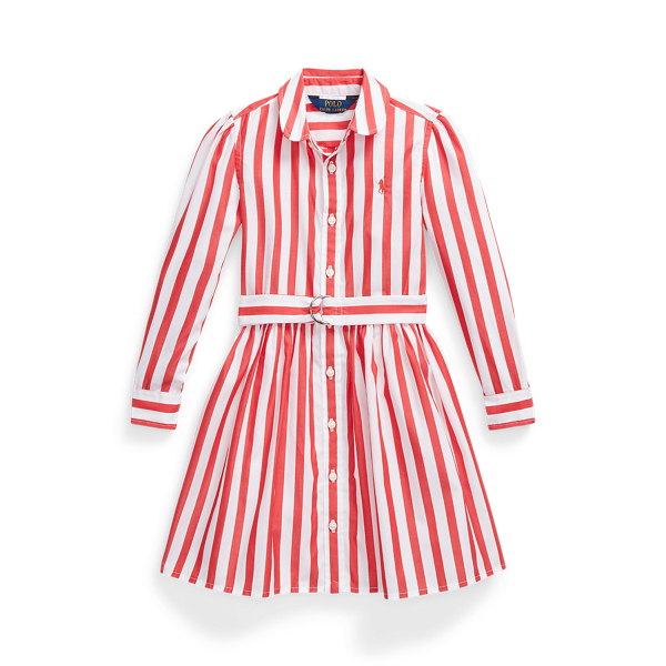 Gestreiftes Hemdkleid mit G&uuml;rtel
