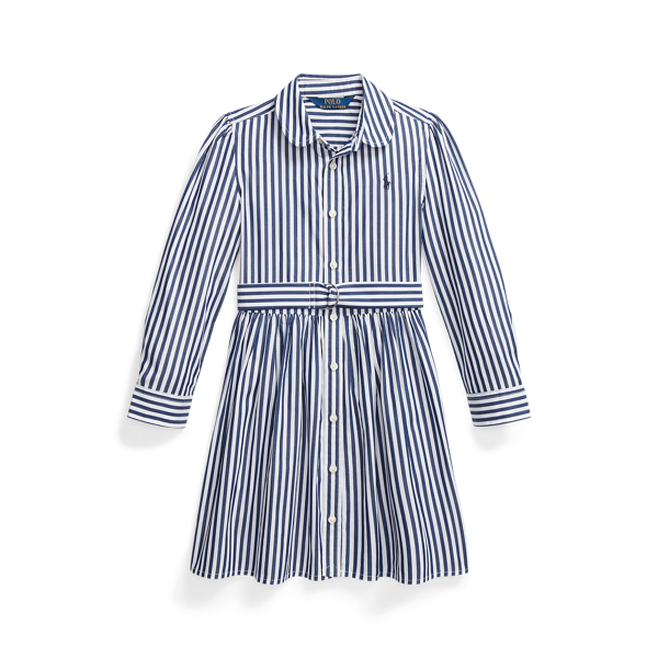 Vestido camisero de algod&oacute;n con cintur&oacute;n Girls 1.5-6.5 Years en 1
