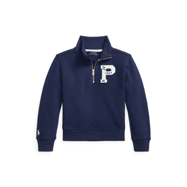 Letterman Fleece Quarter-Zip Pullover