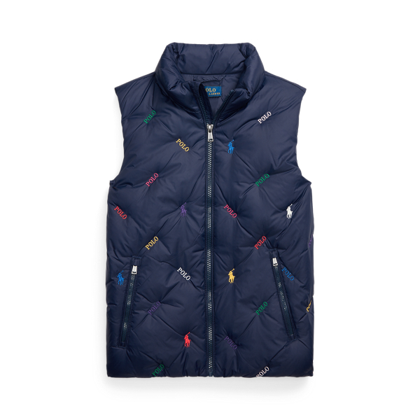 Gilet in piumino con logo