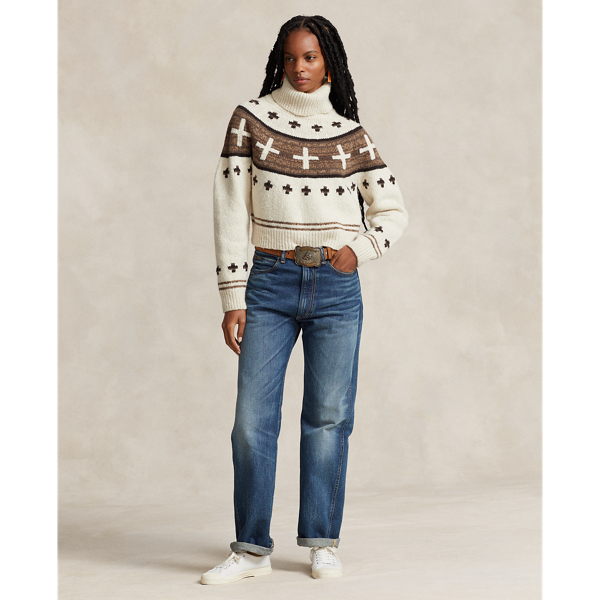 White Multi PRL x Naiomi Glasses Wool-Blend Jumper Polo Ralph Lauren 4