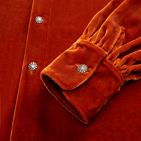 Orange PRL x Naiomi Glasses Velvet Blouse Polo Ralph Lauren 8