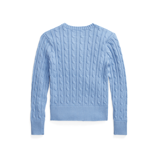 Autumn Blue Cable-Knit Cotton Jumper Girls 7-14 Years 2