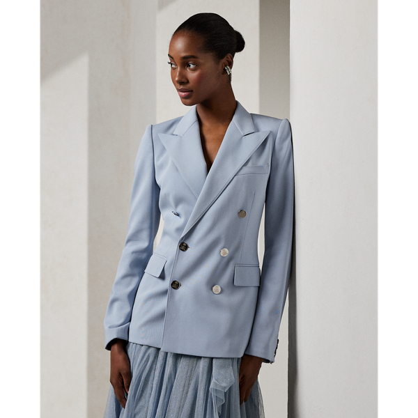 Powder Blue Camden Wool Gabardine Jacket Ralph Lauren Collection 1