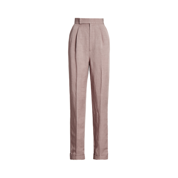 Pantalon Evanne en lin m&eacute;lang&eacute;
