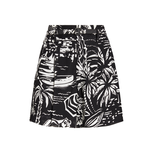 Seidengazeshorts Keri mit Stranddruck