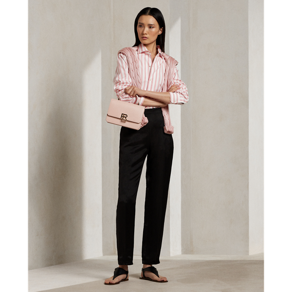 Relaxed-Fit Capri-Hemd mit Streifen Ralph Lauren Collection in Crystal Rose/White 4