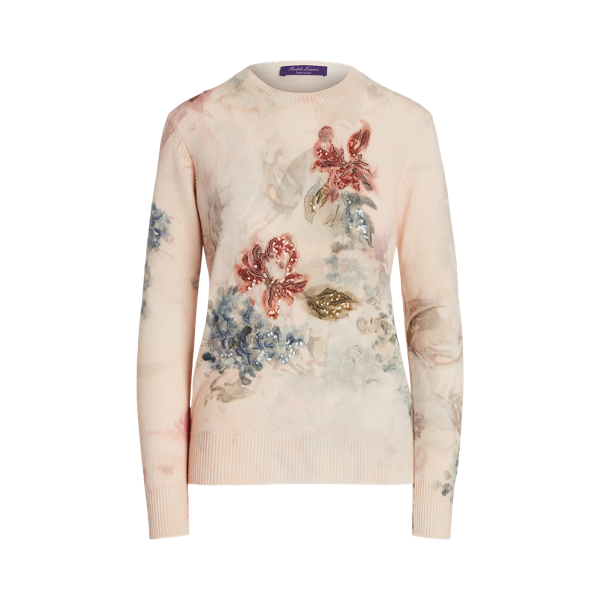 Embellished cashmere sweater best sale