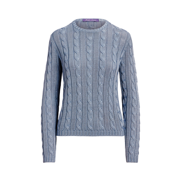 Cable-Knit Silk Crewneck Jumper
