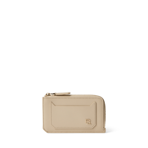 RL Box Calfskin Zip Card Case