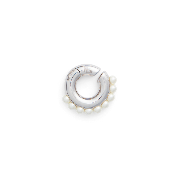Grey/Cream Sterling Silver Pearl Clip-On Ear Cuff Ralph Lauren Collection 2