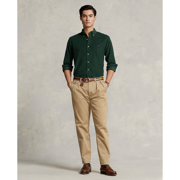 Custom-Fit-Kordsamthemd Polo Ralph Lauren in College-Gr&uuml;n 4