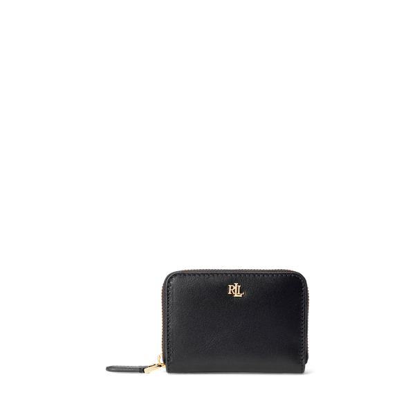 Black Leather Continental Wallet Lauren 1