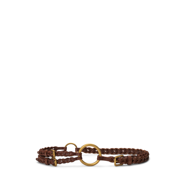 Tri-Strap O-Ring Braided Leather Belt