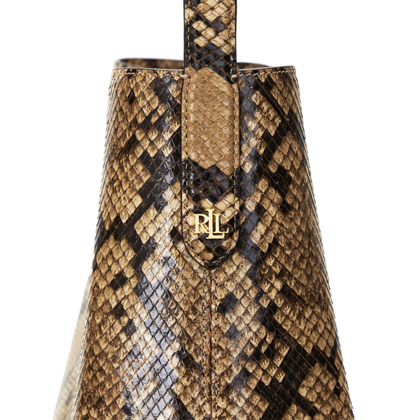 Faux Snakeskin Large Kassie Shoulder Bag