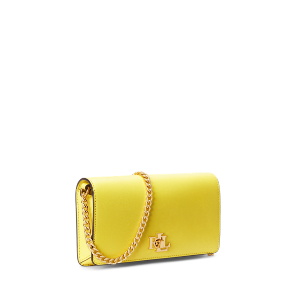 Lemon Daffodil Leather Crossbody Turn-Lock Tech Case Lauren 2